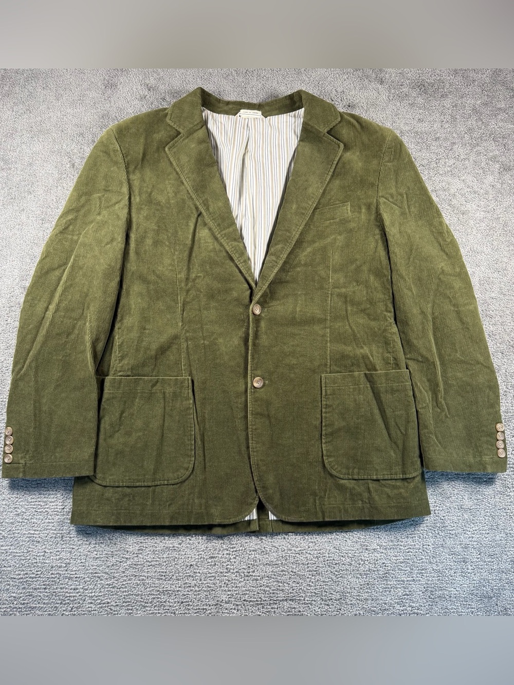 Preswick & Moore MEN'S XL Suit Jacket Corduroy Sports Coat Blazer Olive Green